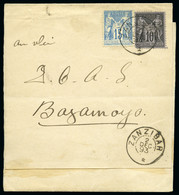 1893, Bande Pour Imprimé De Zanzibar Pour Bagamoyo - 1876-1898 Sage (Tipo II)