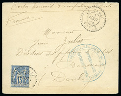 1899, Lettre Du Corps Expéditionnaire D'occupation De Crète Pour Boussières - 1876-1898 Sage (Tipo II)