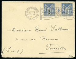 1900, Page D'exposition Avec 3 Lettres Type Sage 15c - 1876-1898 Sage (Tipo II)