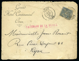 1901, Enveloppe à En-tête Imprimée Du Grand Hôtel Continental D'Oran - 1876-1898 Sage (Tipo II)