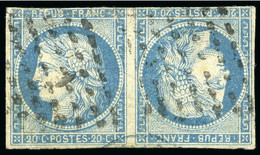 1871, Cérès 20c Bleu En Paire TETE-BECHE - Ceres