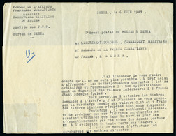 1943, Lettre Du 6 Juin De L'agent Postal - Brieven En Documenten