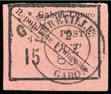 1889, 15c Noir Sur Rose Y&T N°14 Oblitération Libreville - Gebruikt
