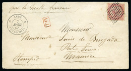 1867, Enveloppe De Pondicherry Pour L'île Maurice - Brieven En Documenten