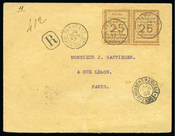 1891-1906, Groupe De 2 Lettres Et Feuillets De 10 Des - Gebruikt