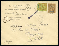 1898-1903, Lot De 3 Lettres Pour La Suisse : 1F Groupe - Brieven En Documenten