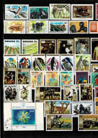 Philatélie Timbres RWANDA ** & ° Total 73 Timbres - Collections