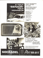 PUB TRANSISTOR    " SENIOR"  De  ( SOCRADEL ARMOR ) 1960 ( 3 ) - Andere & Zonder Classificatie