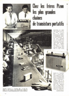 PUB-REPORTAGE  TRANSISTOR    " PIZON-BROS "   1960 ( 1 ) - Otros & Sin Clasificación