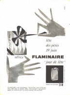 PUB BRIQUETS    " FLAMINAIRE  "    1960  ( 5 ) - Autres & Non Classés