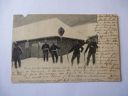 DOUANIERS FRANÇAIS Et ALLEMANDS à La SCHLUCHT - Circulé En 1903 - Douane
