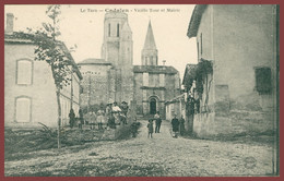 CADALEN - Vieille Tour Et Mairie - Animée - Phototypie Toulousaine - 1920 - Cadalen