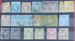 Lot N° 141 Comprenant Des Timbres De France De 2éme Choix Entre Le N° 1 Et Le 103. Voir La Photo. Petit Prix. - Collections (without Album)