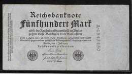 Allemagne - 500 Mark - Pick N°74b - TB - Altri & Non Classificati