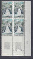 SAUT Du DOUBS N° 1764 - Bloc De 4 COIN DATE - NEUF SANS CHARNIERE -  3-9-74 - 1970-1979