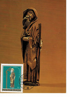 CARTE MAXIMUM HONGRIE  1980 STATUES CHRETIENNES DE GARAMSZENTBENEDEK - Cartes-maximum (CM)