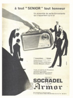 PUB TRANSISTOR    " SENIOR"  De  ( SOCRADEL ARMOR ) 1960 ( 4 ) - Autres & Non Classés