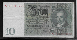 Allemagne - 10 Reichsmark - Pick N°180a - TTB - Autres & Non Classés