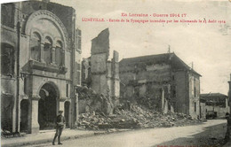 Lunéville * Entrée De La Synagogue Incendiée Par Les Allemands Le 25 Août 1914 - Luneville