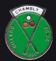 68365-  Pin's.Le Billard Club Municipal De Chambly .BCMC - Billiards