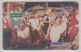 URUGUAY 1999 FOLCLOR DANCES WITH DRUMS ASADO SOLAMENTE LLAMADAS LOCALES 4 CARDS - Uruguay