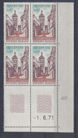 RIQUEWIHR N° 1685 - Bloc De 4 COIN DATE - NEUF SANS CHARNIERE - 1/6/71 - 1970-1979