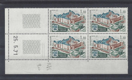 CHATEAU FORT De SEDAN N° 1686 - Bloc De 4 COIN DATE - NEUF SANS CHARNIERE - 25/5/71 - 1970-1979