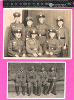 Lot 2 Grandes Photos Originales De Sous-officiers De La Luftwaffe Wehrmacht à La Pose - Guerre, Militaire