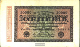 German Empire Rosenbg: 84a, Watermark Rings 5stellige Kontrollnummer Used (III) 1923 20.000 Mark - 20000 Mark