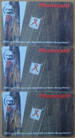 Swaziland - Swazitelecom - Against Aids, 3 Cn. Variants (Short, Mid, Long) Exp.31.03.2002,15E, Used - Swasiland