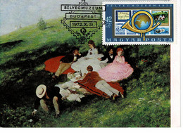 CARTE MAXIMUM HONGRIE 1972 Re-opening Of The Post And Stamp Museum - Maximumkaarten