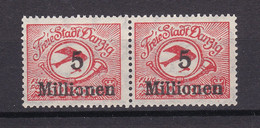 Danzig - 1923 - Luftpost - Michel Nr. 180 Paar - Postfrisch - Danzig