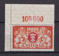 Danzig - 1923 - Michel Nr. 147 P OR Ecke - Postfrisch - Danzig