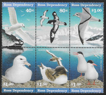 Ross Dependency - 1977 WWF Sea Birds Se Tenant Block 6v MNH - Altri - Oceania