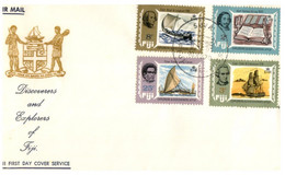 (W 25) Fiji FDC Cover -  Explorers - 1970 ? - Fidji (1970-...)