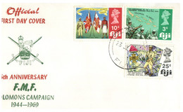 (W 25) Fiji FDC Cover - British Solomon Campaign  - 1969 - Fidji (1970-...)