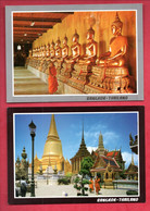 THAÏLANDE . BANGGKOK . " THE GOLDEN PAGODA " & " IMAGES OF BUDHIST PHAR " . 2 CPM - Réf. N° 27161 - - Thaïlande