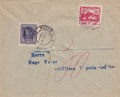Brief Pilsen/Plzen Mit Nachporto 1919 - Non Classificati