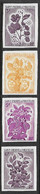 SAINT-PIERRE-ET-MIQUELON N°401 A 404 N**  Variétés Essais De Couleur Non Dentelés - Imperforates, Proofs & Errors