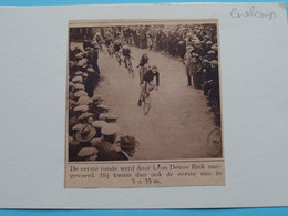 COOLSKAMP De Eerste Ronde Werd Door LEON DEVOS Aangevoerd / 19?? ( Zie Foto Voor Detail ) KRANTENARTIKEL ! - Cyclisme