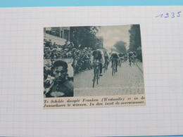 Te Schilde JUNIORKOERS ( FRANKEN Westmalle Overwinnaar ) 1935 ( Zie Foto Voor Detail ) KRANTENARTIKEL ! - Cyclisme