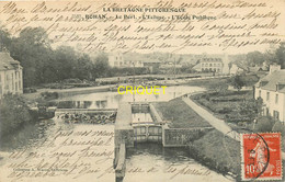 56 Rohan, L'Ecluse, L'Ecole Publique, éd Waron 7557, Belle Carte Pas Courante Affranchie 1910 - Rohan