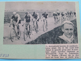 BEIRENDRECHT Strijd Der Onafhankelijken ( Inzet De V. D. HEYDEN ( Wouw ) 1939 ( Zie Foto Voor Detail ) KRANTENARTIKEL ! - Cyclisme