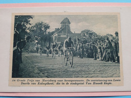 Groote Prijs MARIABURG Voor Beroeps ( Louis DUERLO Kalmpthout ) 19?? ( Zie Foto Voor Detail ) KRANTENARTIKEL ! - Cyclisme