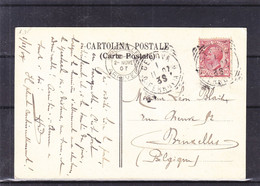 Italie - Carte Postale De 1907 - Oblit Genova - Exp Vers Bruxelles - Vue Panaroma Dagli Angeli - Marcophilie