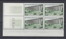 VIADUC De CHAUMONT N° 1240 - Bloc De 4 COIN DATE - NEUF SANS CHARNIERE -  31/12/59 - 1960-1969