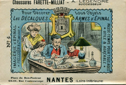 NANTES - Place Du Bon Pasteur - FARETTE-MILLIAT MAGASINS De CHAUSSURES - Pour Décorer Les DECALQUES - PUB - Nantes