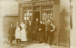 Graville * Le Havre * Carte Photo * Devanture Epicerie Mercerie PERPIGN... , 150 De L'abbaye * Commerce Magasin Débit - Graville