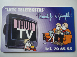 LITHUANIA  USED  CARDS    ADVERSTISING  TV COMICS - Lituanie