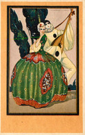 Art Déco Art Nouveau Jugendstil * CPA Illustrateur T. CORBELLA * Pierrot & Femme * Robe Mode * N°1019 - Corbella, T.